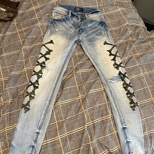 Blue Camo Bone Amiri Jeans